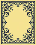Classic Floral Border Design Rug