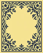 Classic Floral Border Design Rug