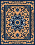 Intricate Floral Medallion Border Rug