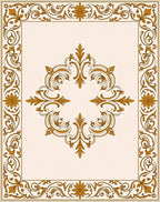 Damask Inspired Filigree Pattern Rug