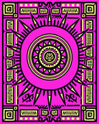 Radiant Sunburst Geometric Pattern Rug