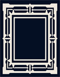 Bold Geometric Border Cream Rug