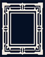 Bold Geometric Border Cream Rug