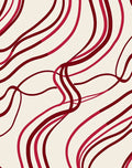 Crimson Swirls Patterned Rug
