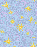 Whimsical Star Swirl Pattern Design Rug