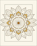 Mandala Floral Outline Abstract Pattern Rug
