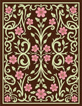 Floral Vine Classic Brown Rug
