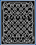 Classic White Arabesque Pattern Rug
