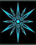 Bright Teal Starburst Mandala Rug