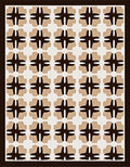 Geometric Flower Blossom Pattern Rug