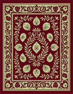 Ornate Floral Vine Patterned Rug