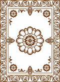 Ornate Mandala Brown Pattern Rug