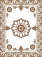 Ornate Mandala Brown Pattern Rug