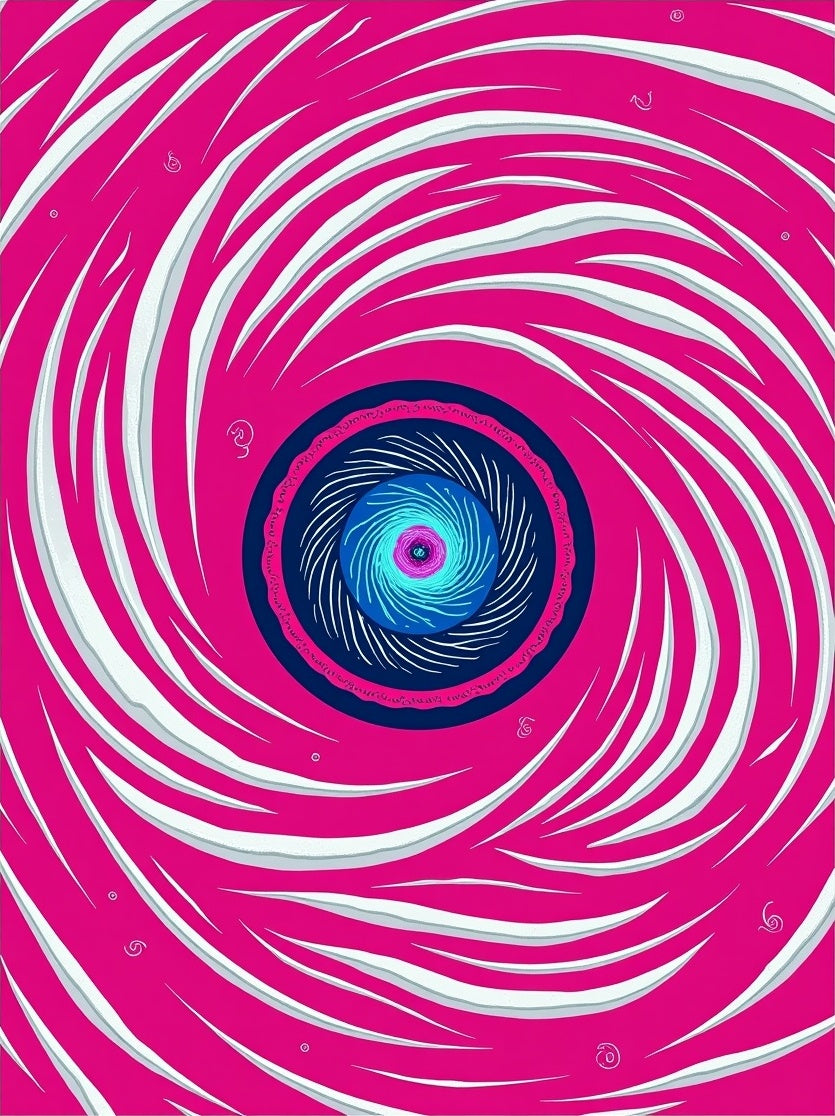 Vibrant Swirl Abstract Design Rug