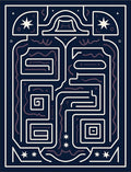 Celestial Geometric Maze Pattern Design Rug