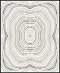 Concentric Lines Abstract Pattern Rug