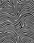 Abstract Black and White Curve Pattern Rug
