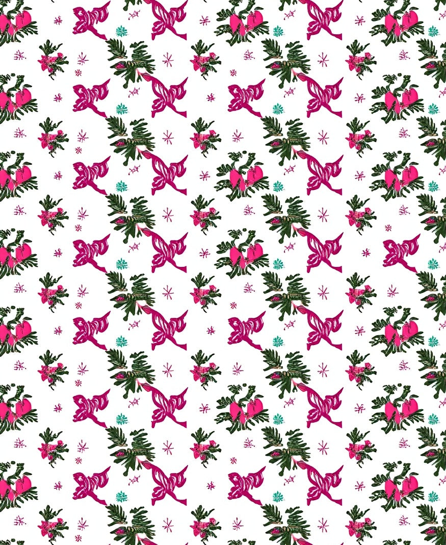 Vibrant Pink Hummingbird Floral Scatter Rug