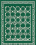 Intricate Circular Pattern With Border Design Rug