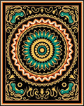 Intricate Mandala Patterned Jewel Tones Rug