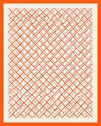 Chunky Orange Geo Pattern Rug