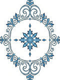 Elegant Blue Floral Medallion Rug
