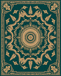 Mandala Floral Gilded Pattern Rug
