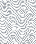 Modern Silver Grey Wavy Stripes Rug