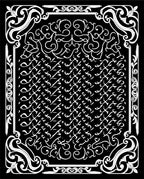 Monochrome Intricate Scrollwork Pattern Rug