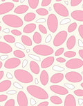 Pink And White Oval Pattern Rug