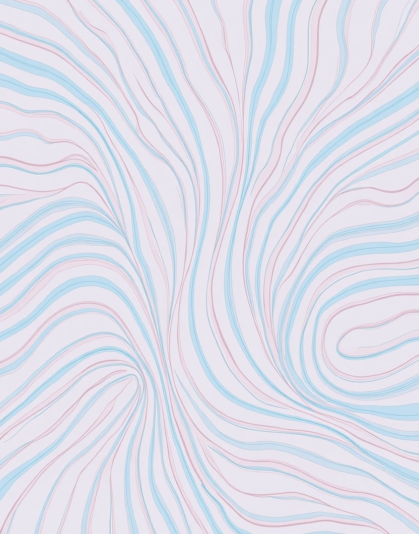 Wavy Abstract Pastel Stripes Rug