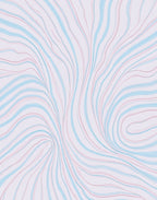 Wavy Abstract Pastel Stripes Rug