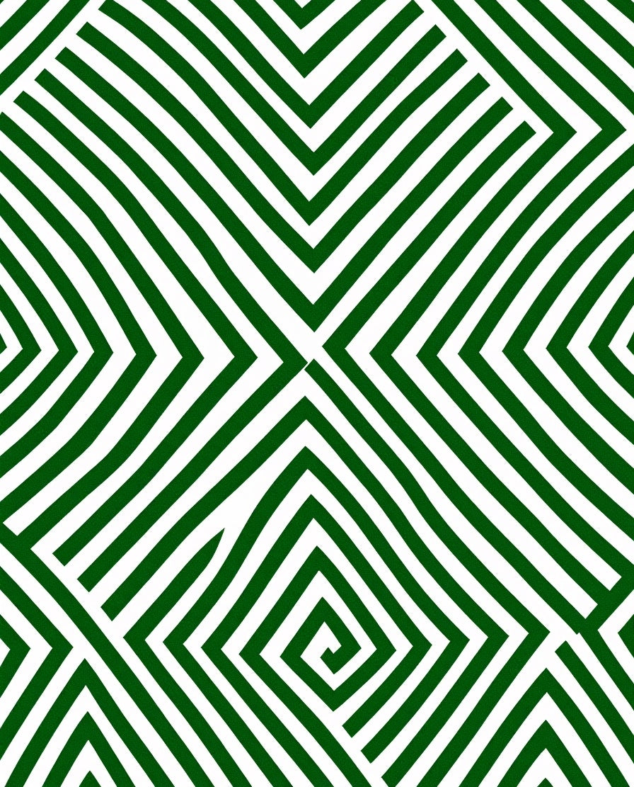 Modern Green Geometric Design Rug