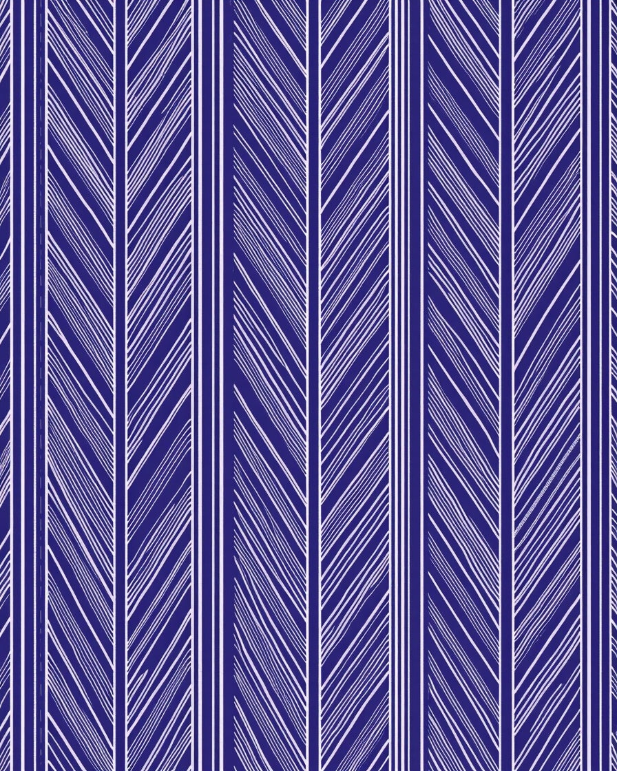 Indigo Chevron Stripe Pattern Rug