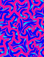 Vibrant Abstract Graffiti Style Pattern Rug