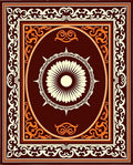 Floral Medallion Symmetrical Border Design Rug