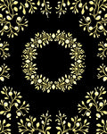 Golden Wreath Botanical Accents Rug