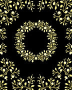 Golden Wreath Botanical Accents Rug