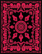 Vibrant Floral Mandala Patterned Rug
