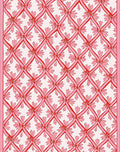 Pink Lattice Bow Pattern Rug