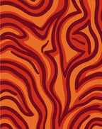 Retro Warm Tones Swirl Pattern Rug