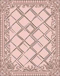 Ornate Vine Geometric Pastel Rug