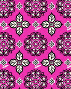Vibrant Floral Medallion Pattern Rug