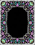 Floral Border Pattern Rug