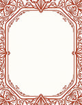 Ornate Red Floral Border Design Rug