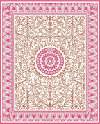 Ornate Floral Mandala Design Rug