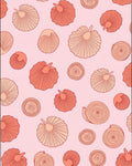 Coral Pink Mushroom Pattern Rug