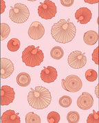 Coral Pink Mushroom Pattern Rug