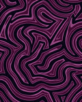 Abstract Swirling Purple Lines Pattern Rug