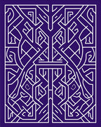 Abstract Intersecting White Lines Design Rug